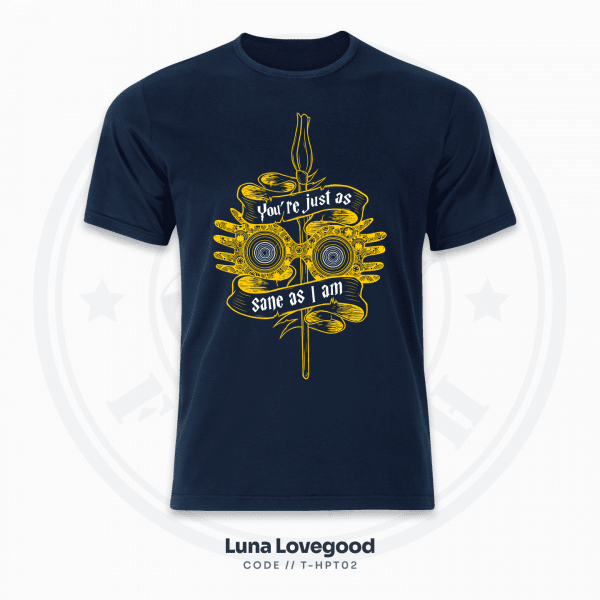 Luna Lovegood Spectrespecs T-Shirt – Wizarding World Inspired, Navy Blue Unisex Tee