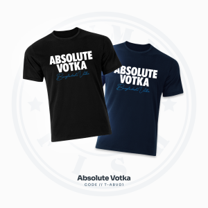 Absolute Votka – Funny T-Shirt – Unisex, Black/Blue