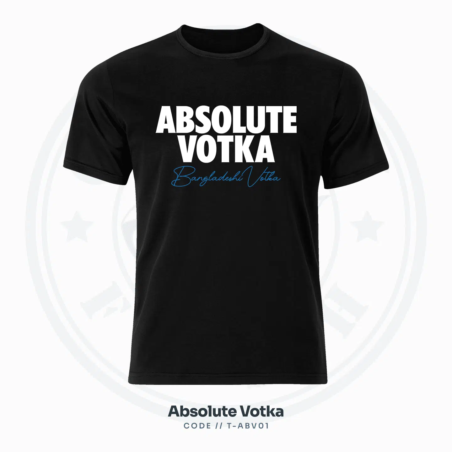 Absolute Votka T-Shirt – Black, Unisex - Image 1