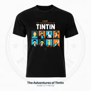 The Adventures of Tintin T-Shirt – Black, Unisex