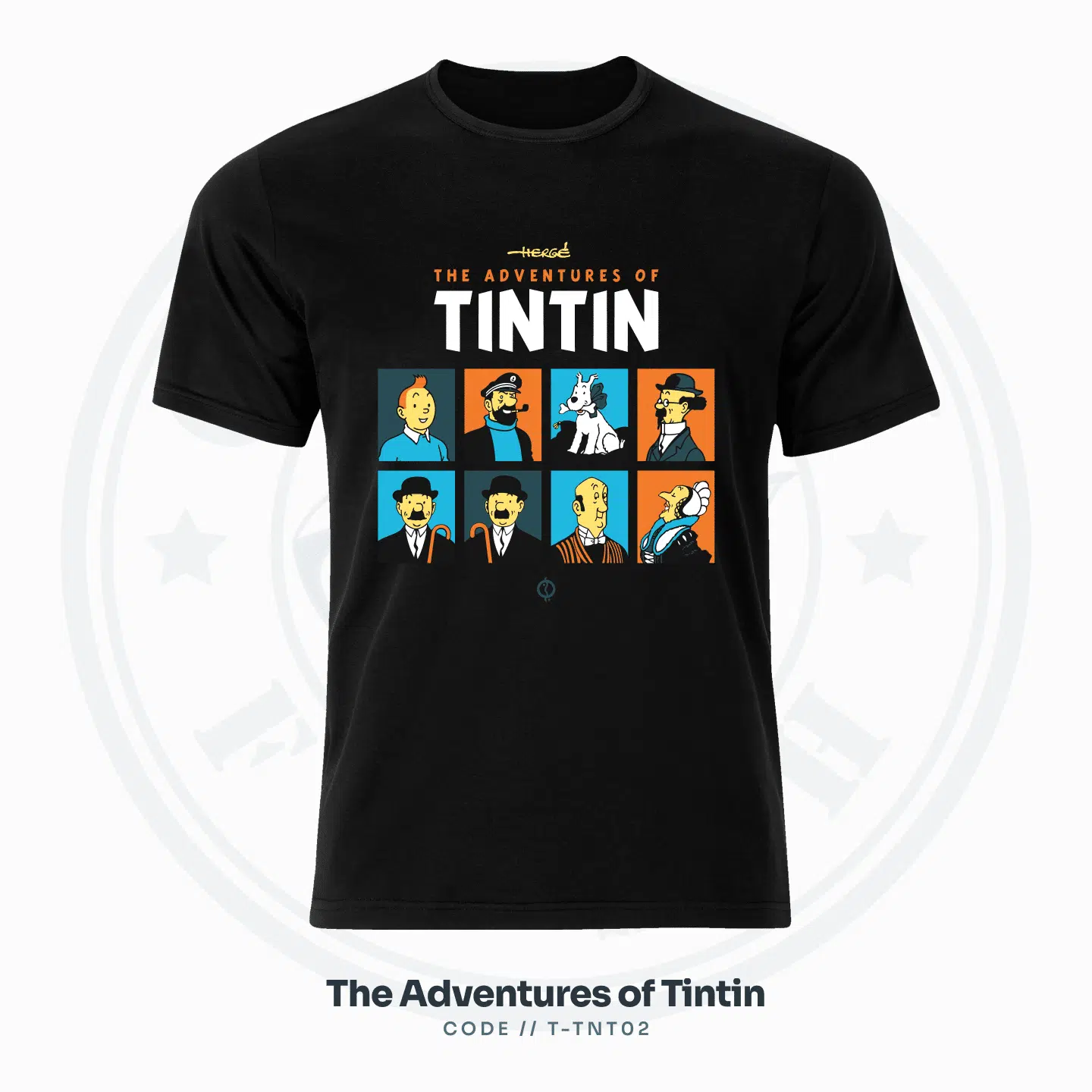 The Adventures of Tintin – Tribute T-Shirt – Unisex, Black