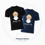 Professor Shonku – Satyajit Ray Tribute T-Shirt – Unisex, Black/Blue